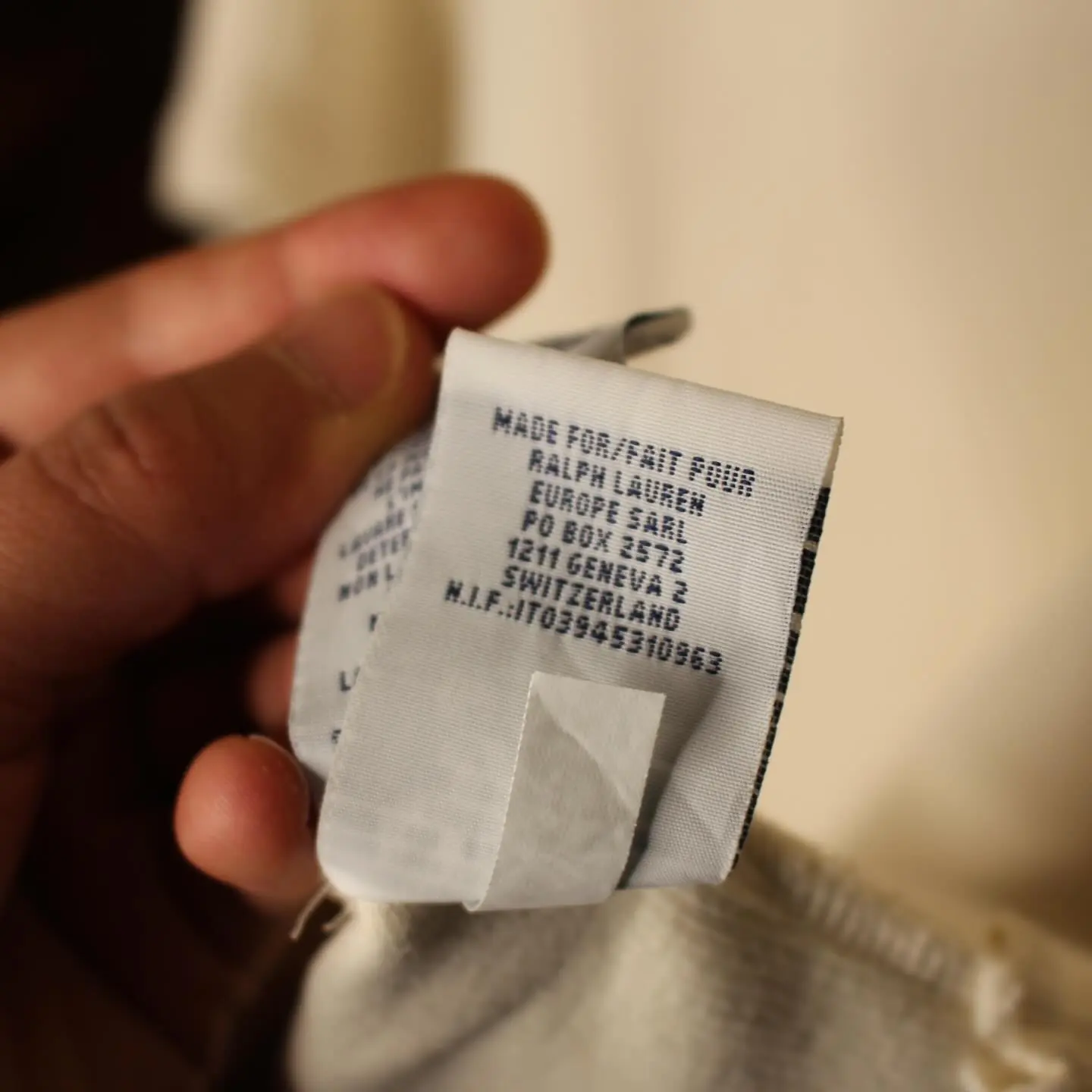 POLO RALPH LAUREN Men’s French Ribbed Cotton 1/4 Zip Pullover Ivory XL NWT, view 6 of 8