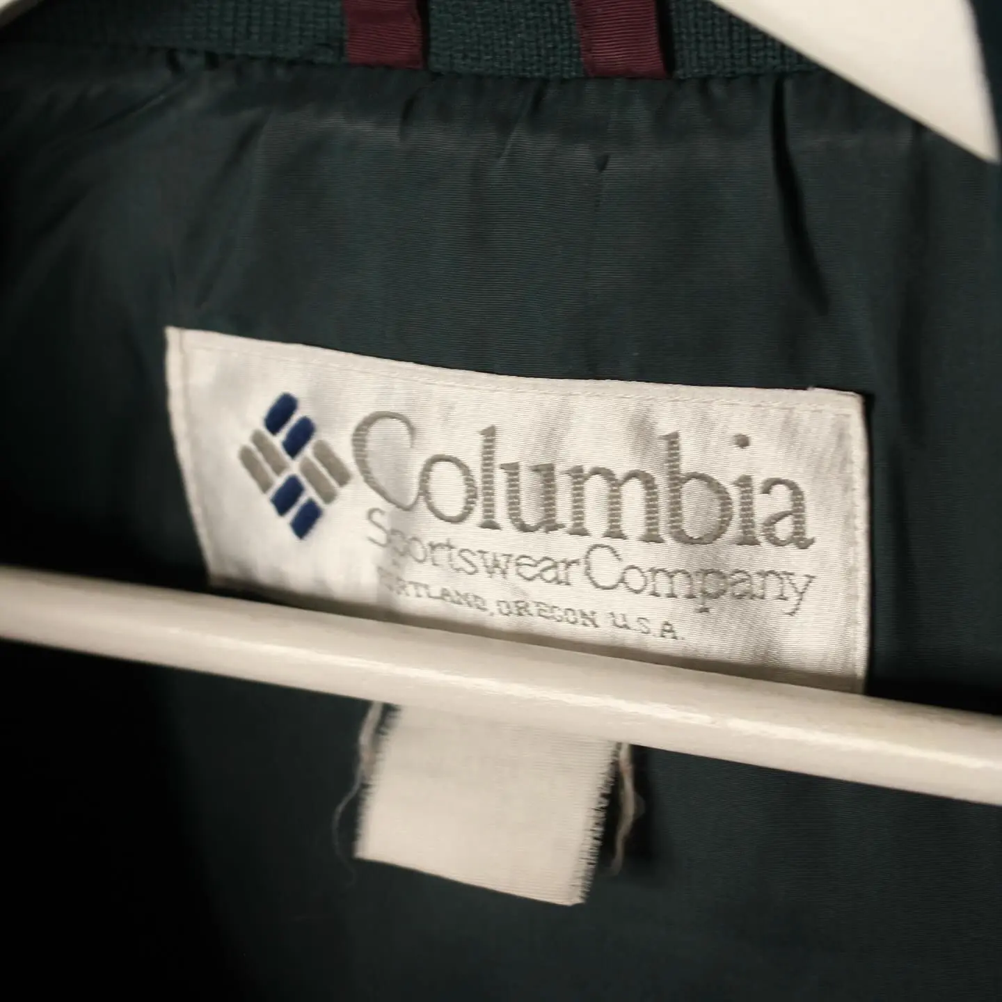Vintage Columbia Sportswear Men’s Burgundy and Green Coat (to better understand the color, please refer to the last slide), view 1 of 10