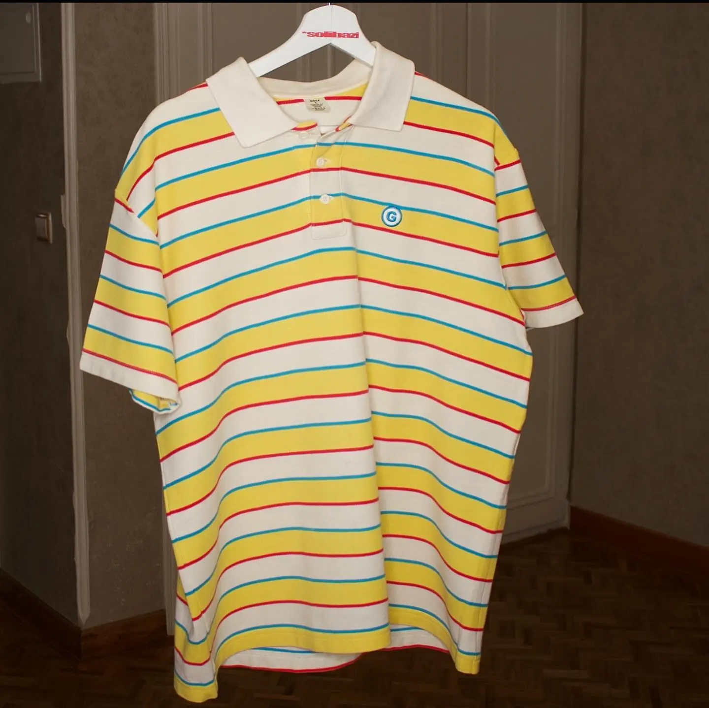 Golf Wang Eric Striped Polo Shirt, view 2 of 6