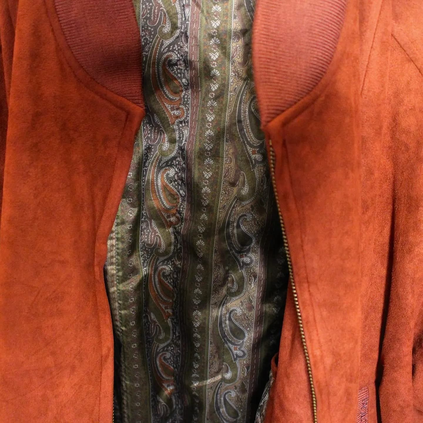 Rare Vintage Paolo Gucci suede jacket in Burnt-Orange, view 6 of 6