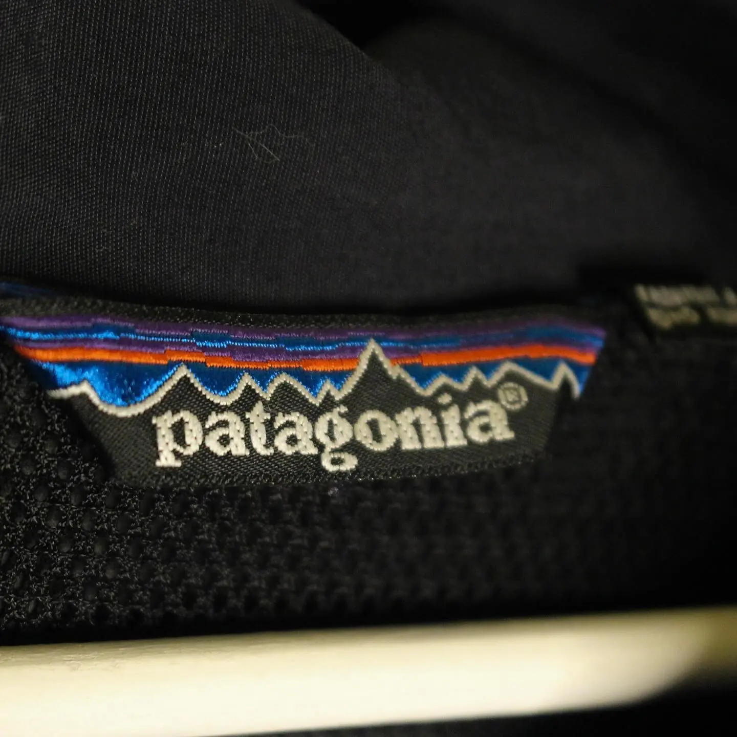 Vintage Y2K Patagonia Hooded Lightweight Half Zip Pullover Rain Jacket in Black and Teal, view 2 of 3