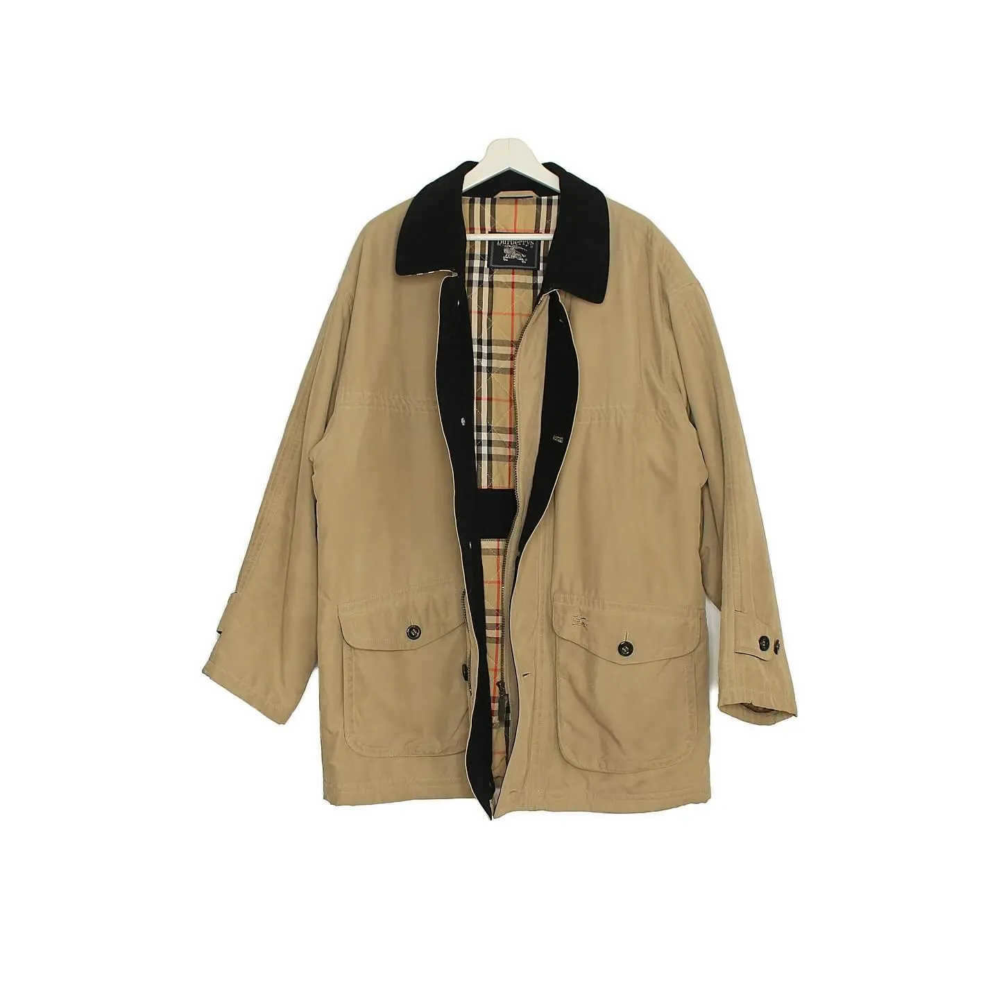 Vintage ‘Burberrys’ Barn Jacket with checkered padded lining, view 2 of 9