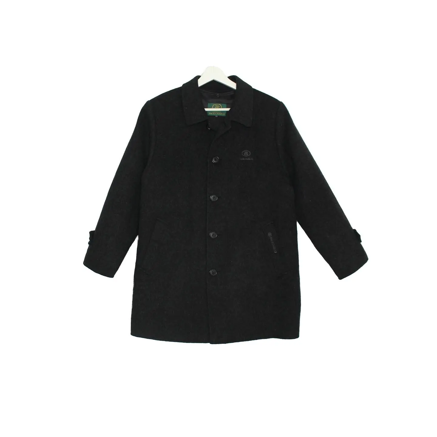 Paolo Gucci Wool Balmacaan Coat, view 1 of 5