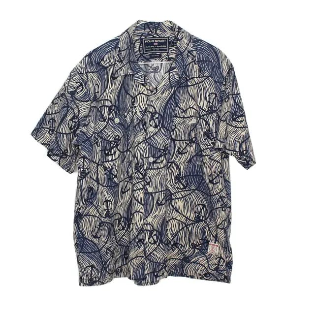 Vintage 90s Polo Sport Ralph Lauren Seersucker Shirt
