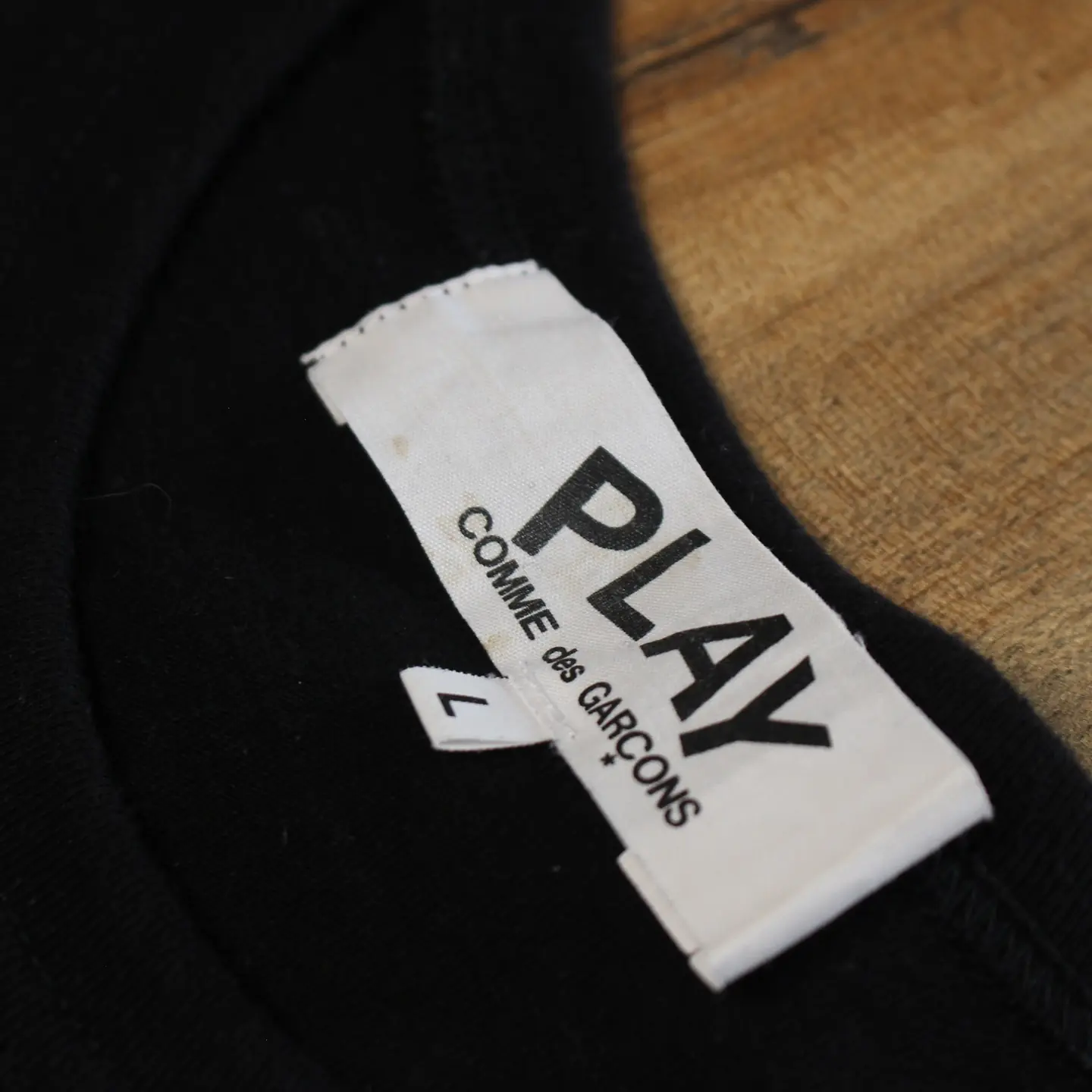 Comme Des Garcons Play Embroidered Logo Tee, view 2 of 4