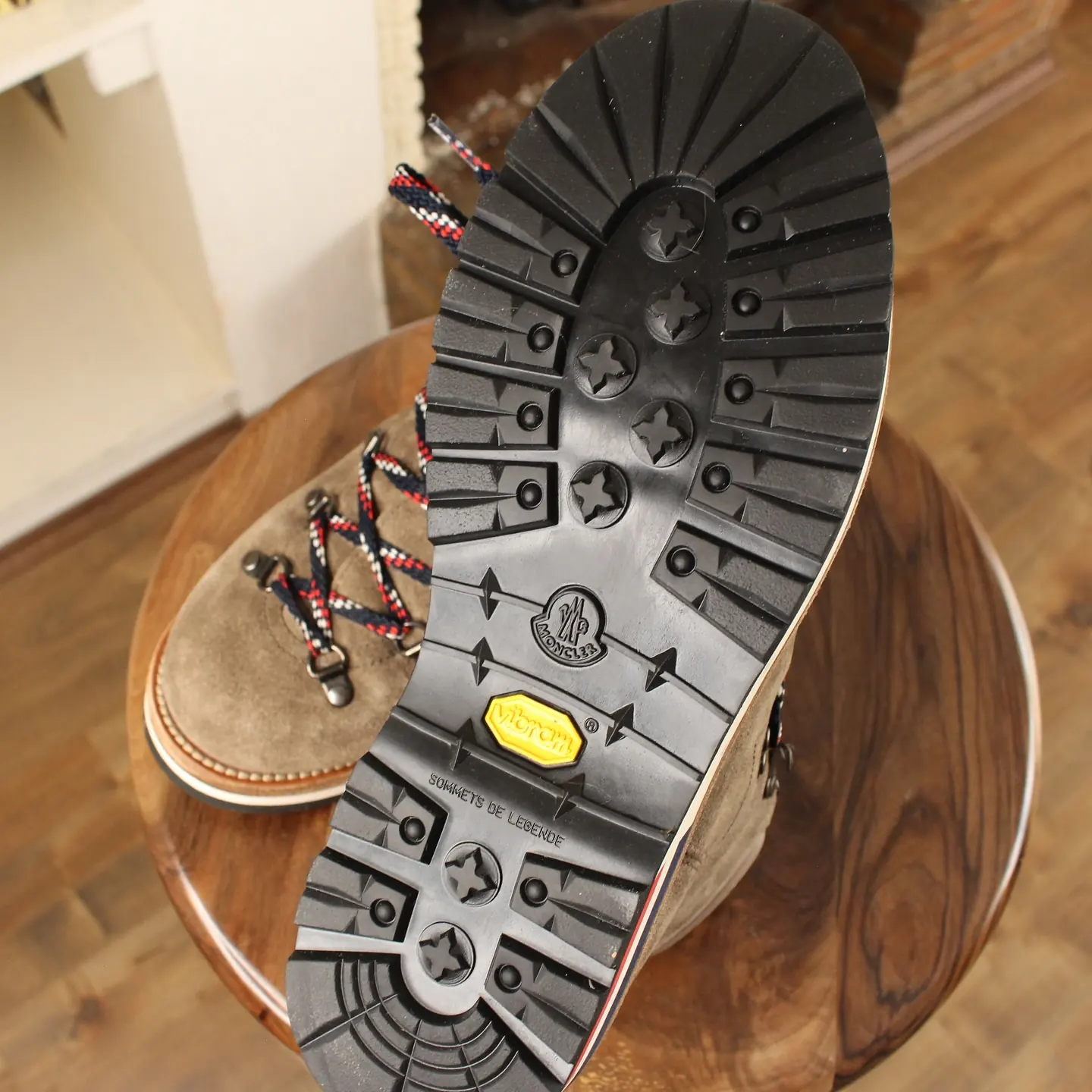 Moncler Peak Suede Hiking Boots, view 5 of 6